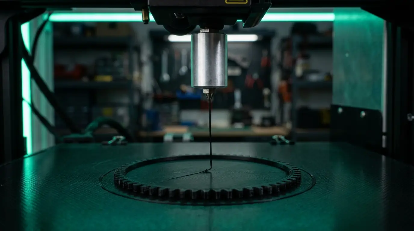 Detalhe da impressão FDM do suporte