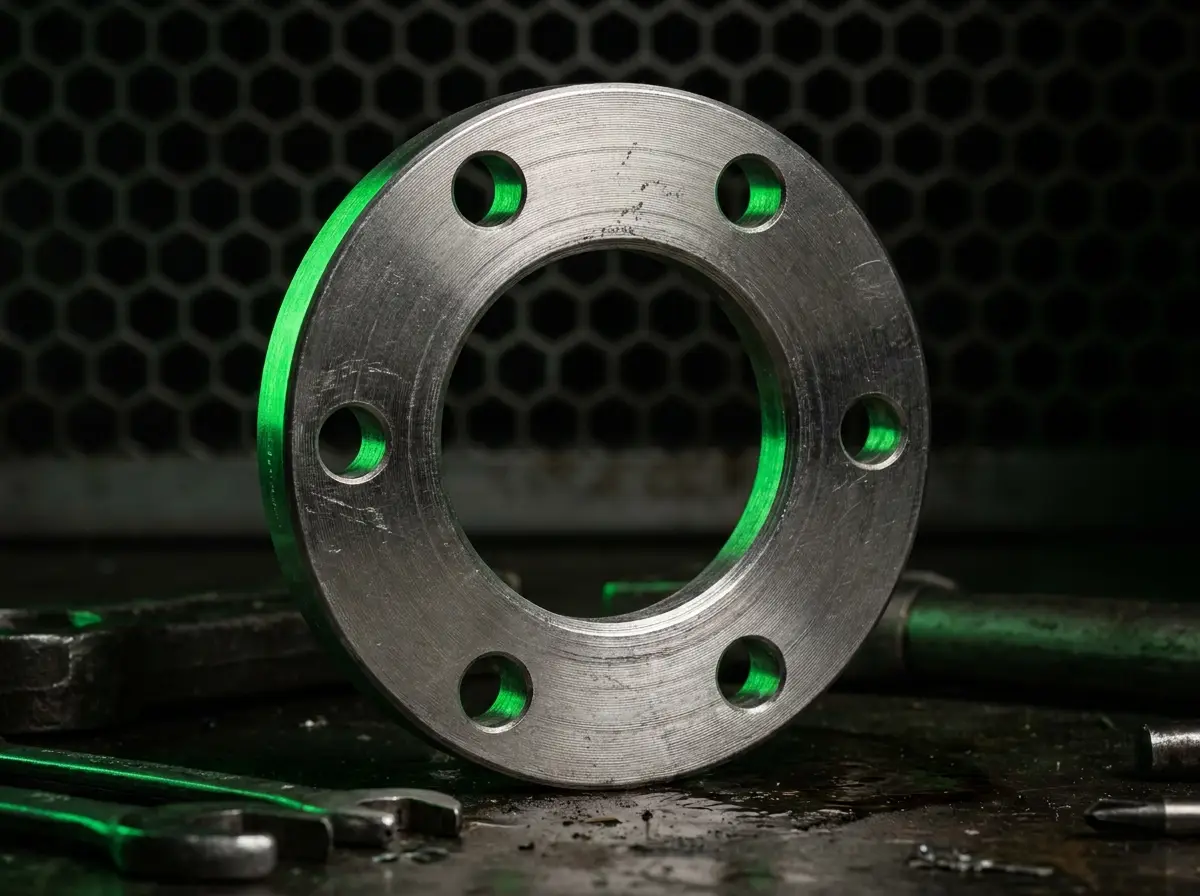 Flange em Aço Inox 316L — peça impressa em Aço Inox 316L (SLM)