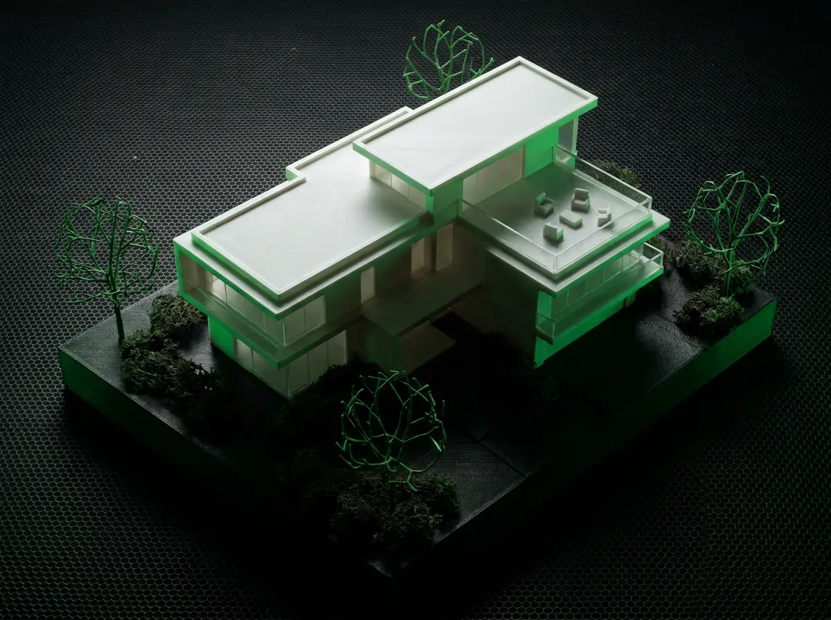 Maquete Arquitetônica Residencial — peça impressa em PLA / Resina